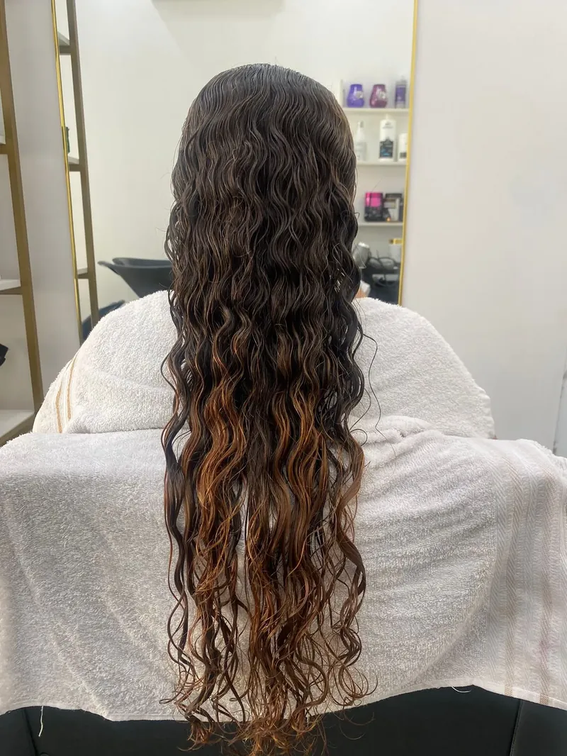 Antes - Cabelo úmido